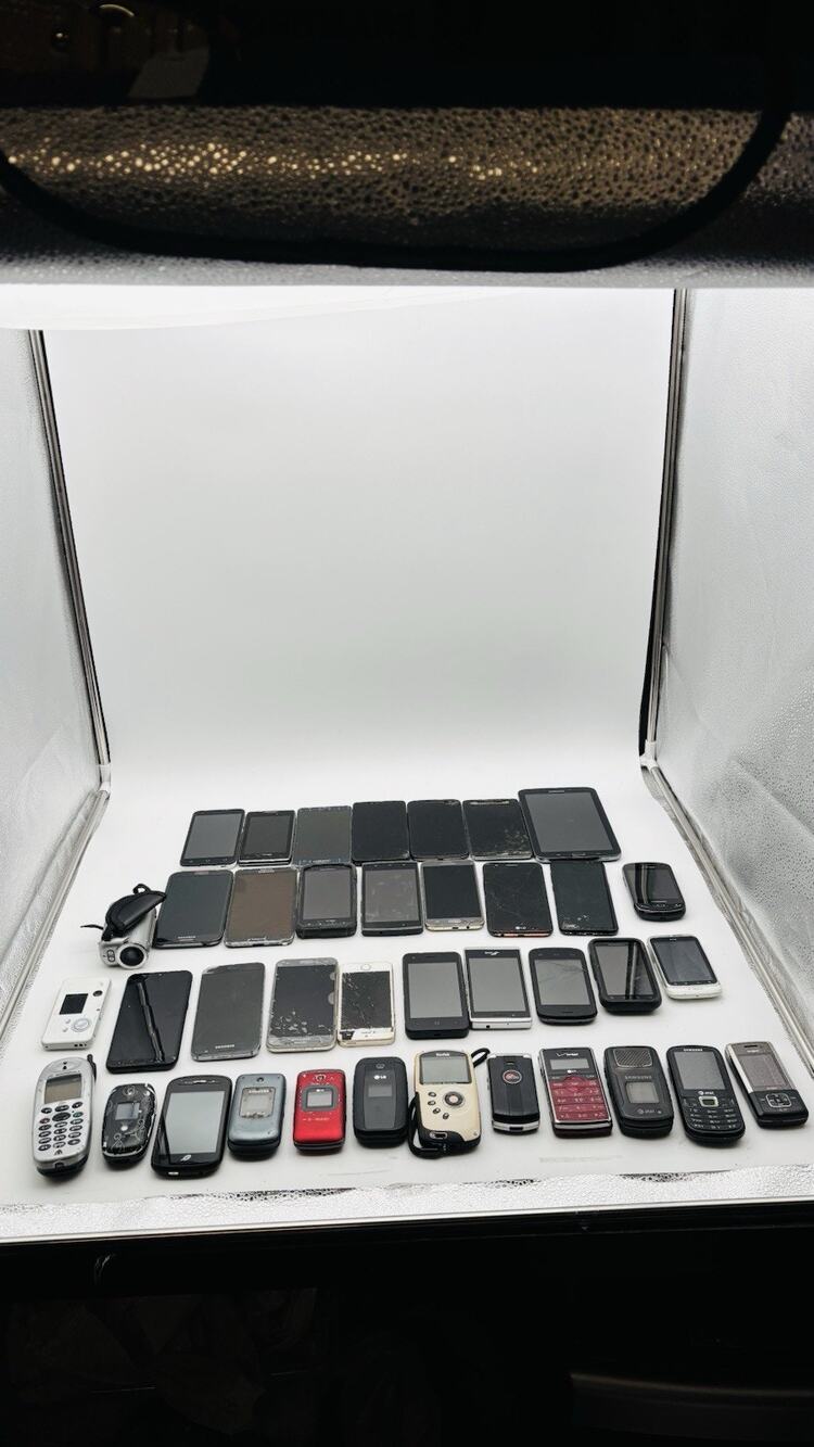 Lot of 38 Cell Phones Untested, for Parts or Repair Assorted Apple Samsung